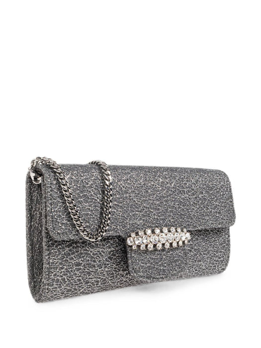 Bing clutch bag BING WALLET/CHAIN HFGANTRACITE/SILVER JIMMY CHOO 