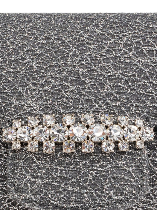 Bing clutch bag BING WALLET/CHAIN HFGANTRACITE/SILVER JIMMY CHOO 