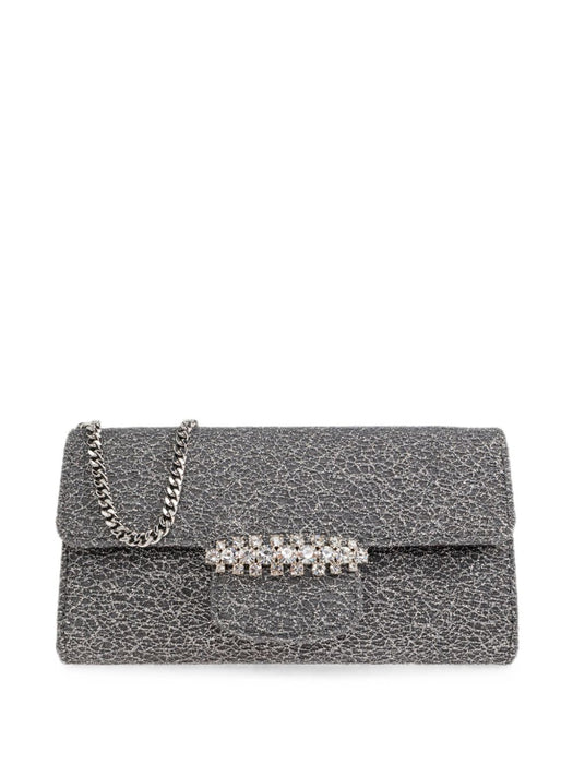 Bing clutch bag BING WALLET/CHAIN HFGANTRACITE/SILVER JIMMY CHOO 