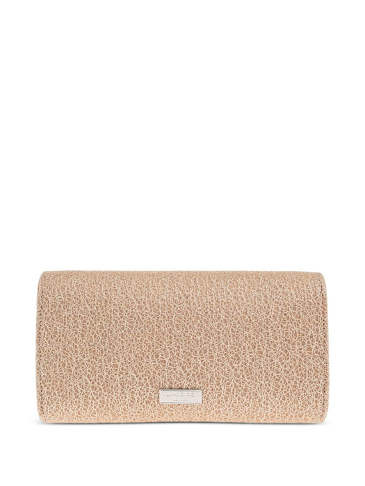 Bing crystal-embellished wallet on chain BING WALLET/CHAIN HFGMACARON/SILVER JIMMY CHOO 
