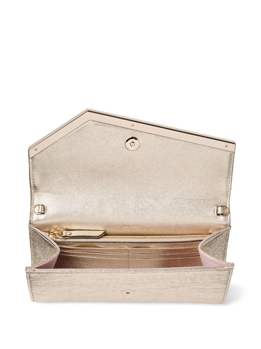 Emmie clutch bag EMMIE DXBPLATINUM ICE/LIGHT GOLD JIMMY CHOO 
