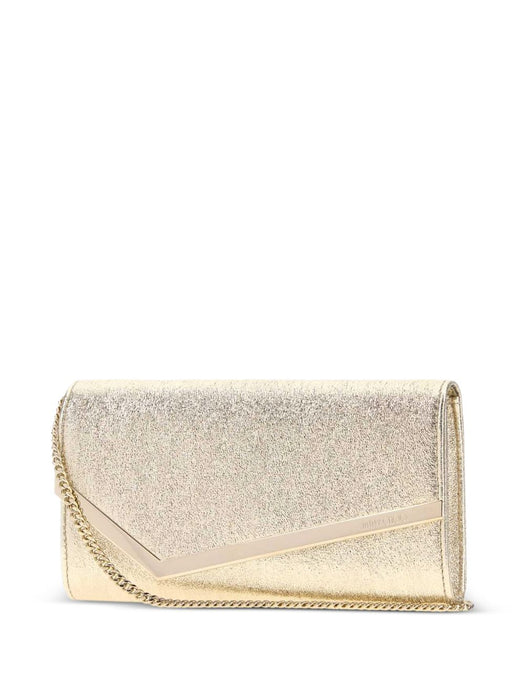 Emmie clutch bag EMMIE DXBPLATINUM ICE/LIGHT GOLD JIMMY CHOO 