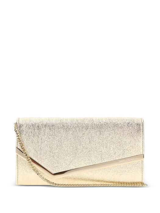 Emmie clutch bag EMMIE DXBPLATINUM ICE/LIGHT GOLD JIMMY CHOO 