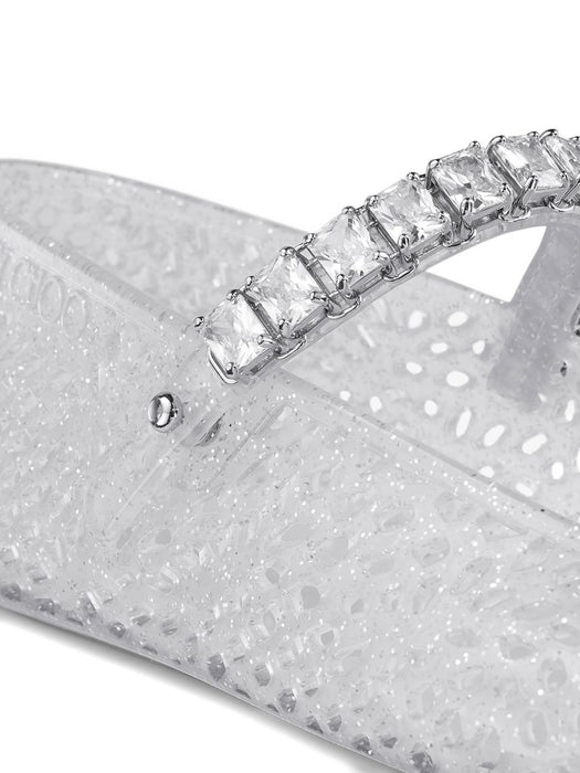 Clear Jelly Ballerina Flats THE JELLY NTXCLEAR/SILVER MIX/CRYSTAL JIMMY CHOO 