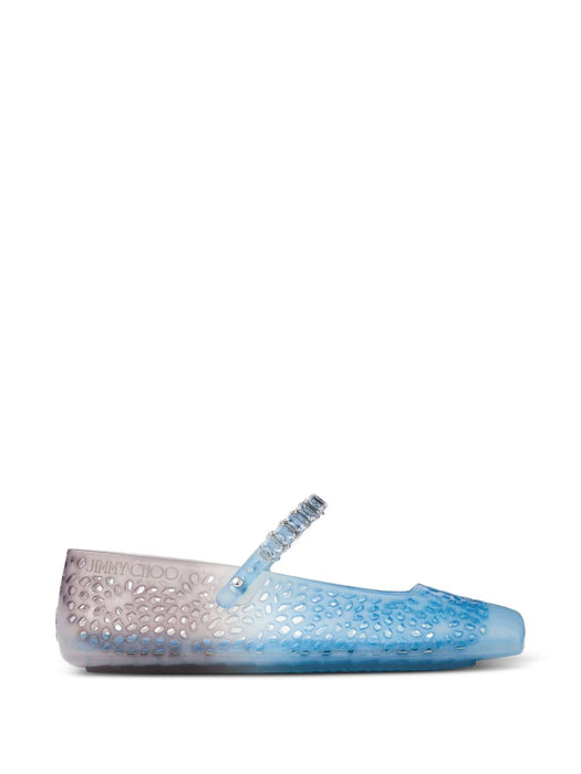 Denim Degrade Jelly Ballerina Flats THE JELLY TKCDENIM/DENIM JIMMY CHOO 