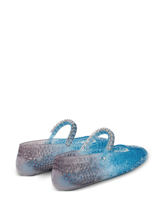 Denim Degrade Jelly Ballerina Flats THE JELLY TKCDENIM/DENIM JIMMY CHOO 