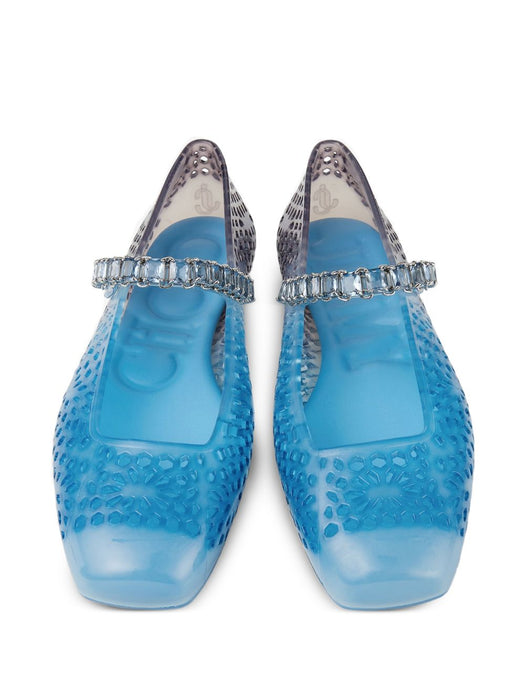 Denim Degrade Jelly Ballerina Flats THE JELLY TKCDENIM/DENIM JIMMY CHOO 