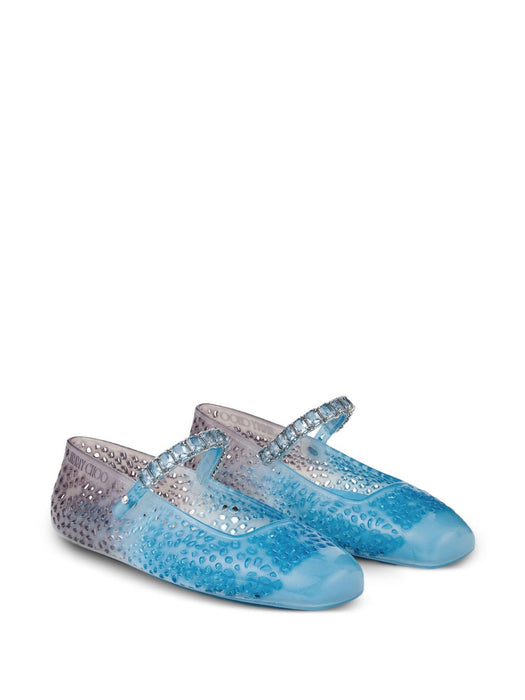 Denim Degrade Jelly Ballerina Flats THE JELLY TKCDENIM/DENIM JIMMY CHOO 