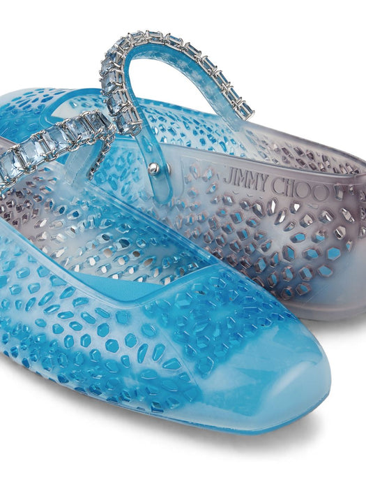 Denim Degrade Jelly Ballerina Flats THE JELLY TKCDENIM/DENIM JIMMY CHOO 