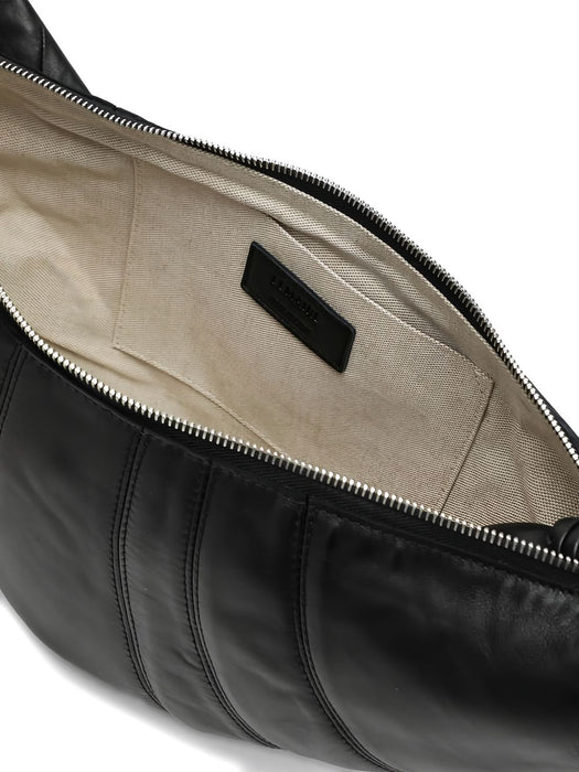 Medium Croissant leather shoulder bag BG0001 LL095BLACK BK999 LEMAIRE 