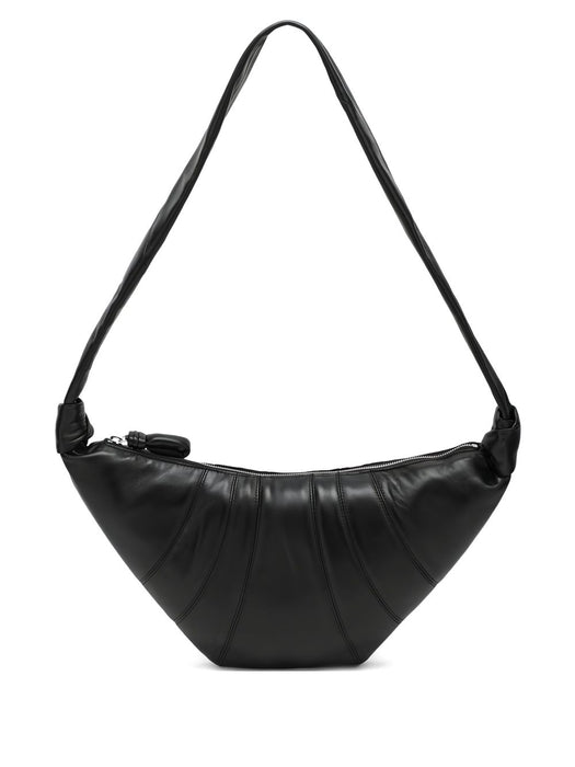 Medium Croissant leather shoulder bag BG0001 LL095BLACK BK999 LEMAIRE 