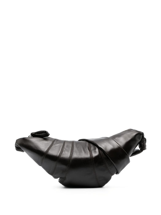 Medium croissant bag in leather BG0001 LL095DARK CHOCOLATE BR490 LEMAIRE 