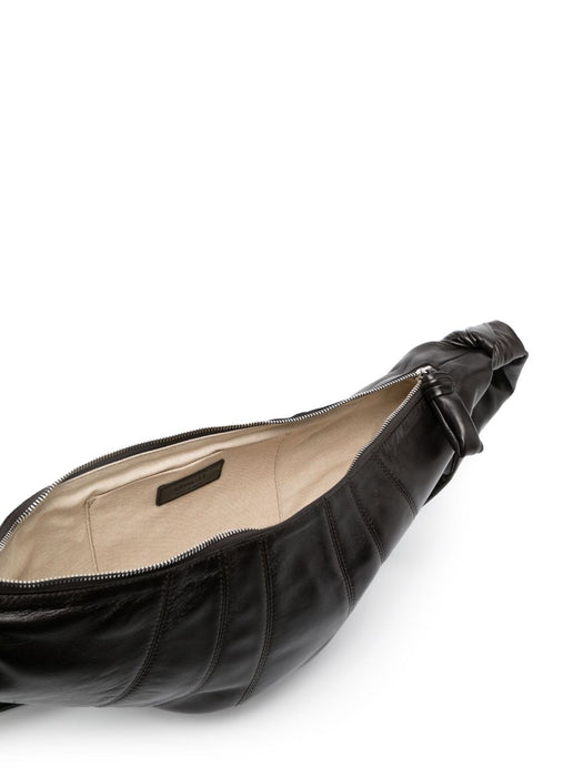 Medium croissant bag in leather BG0001 LL095DARK CHOCOLATE BR490 LEMAIRE 
