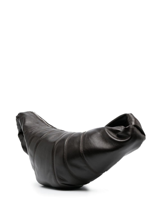 Medium croissant bag in leather BG0001 LL095DARK CHOCOLATE BR490 LEMAIRE 