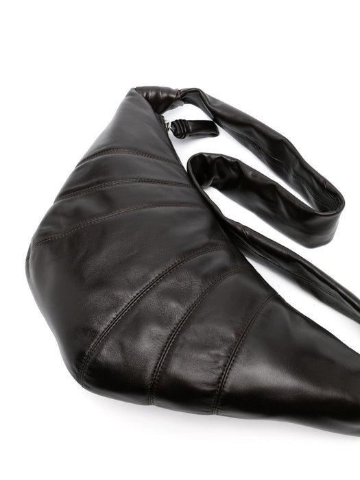 Medium croissant bag in leather BG0001 LL095DARK CHOCOLATE BR490 LEMAIRE 