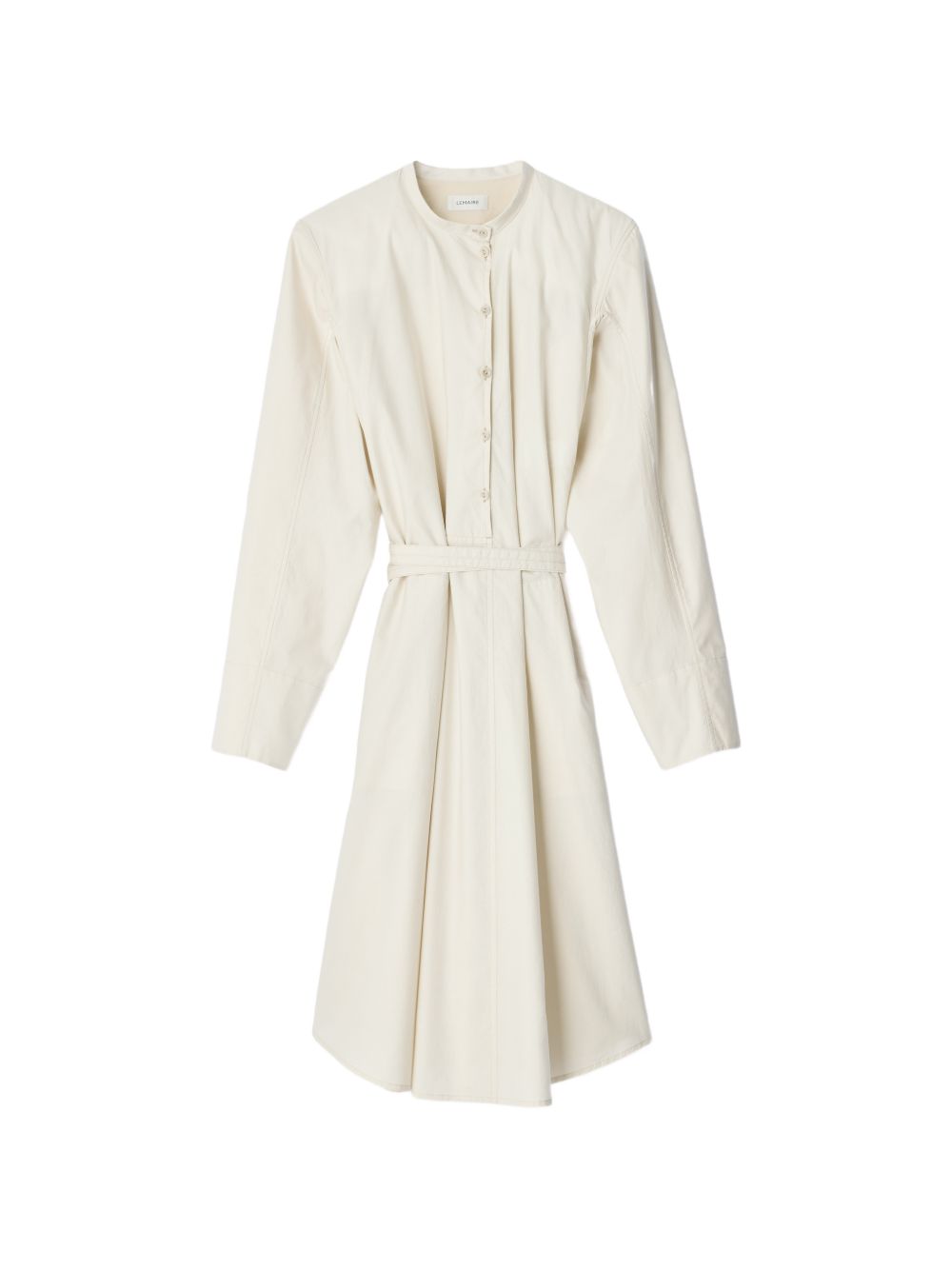 SAILOR DRESS IN WASHED COTTON AND SILK BLEND DR1165 LF1500LIGHT CREAM WH048 LEMAIRE 