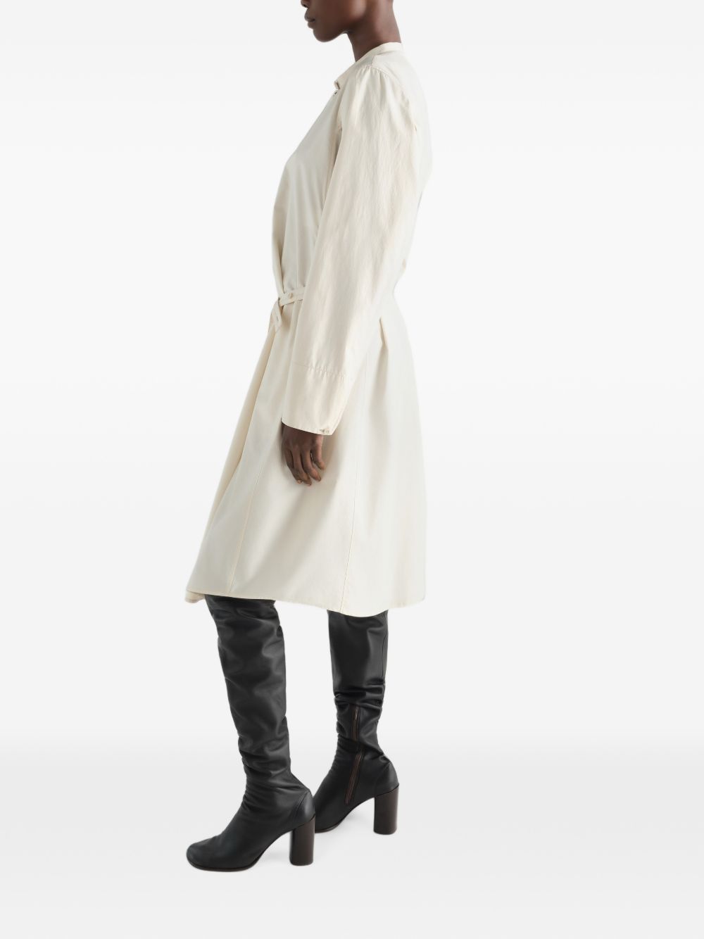 SAILOR DRESS IN WASHED COTTON AND SILK BLEND DR1165 LF1500LIGHT CREAM WH048 LEMAIRE 