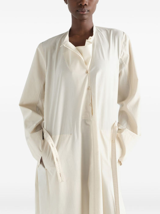 SAILOR DRESS IN WASHED COTTON AND SILK BLEND DR1165 LF1500LIGHT CREAM WH048 LEMAIRE 
