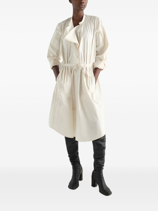 SAILOR DRESS IN WASHED COTTON AND SILK BLEND DR1165 LF1500LIGHT CREAM WH048 LEMAIRE 