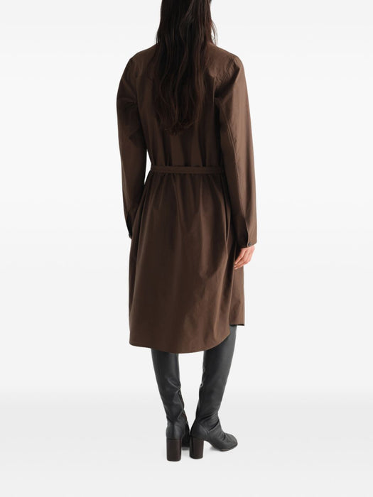 SAILOR DRESS IN WASHED COTTON AND SILK BLEND DR1165 LF1500TRUFFLE BR477 LEMAIRE 