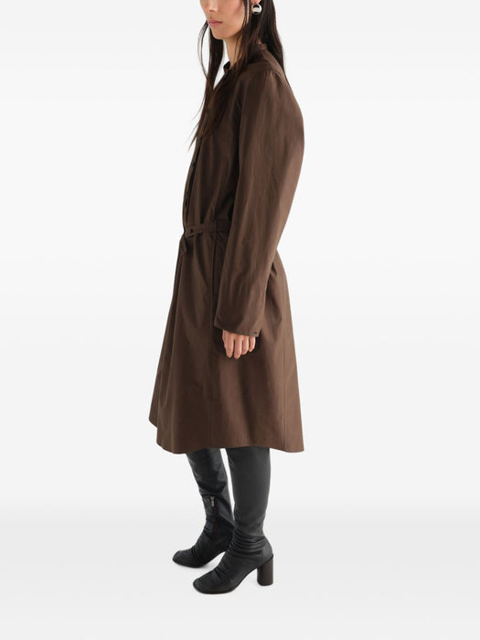 SAILOR DRESS IN WASHED COTTON AND SILK BLEND DR1165 LF1500TRUFFLE BR477 LEMAIRE 