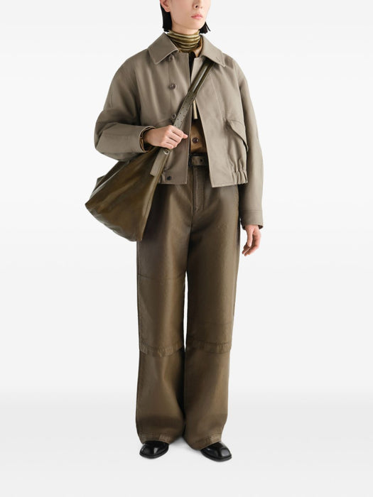 SHORT BLOUSON IN HEAVY COTTON TWILL OW1248 LF1452 TAUPE BR437 LEMAIRE 