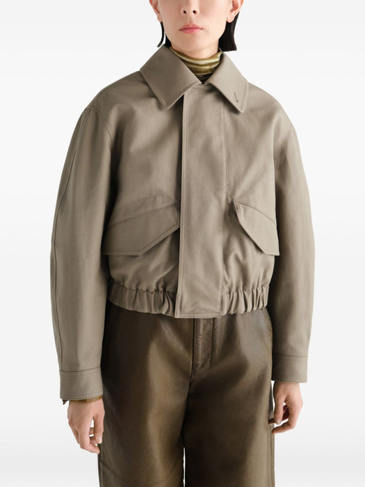SHORT BLOUSON IN HEAVY COTTON TWILL OW1248 LF1452 TAUPE BR437 LEMAIRE 