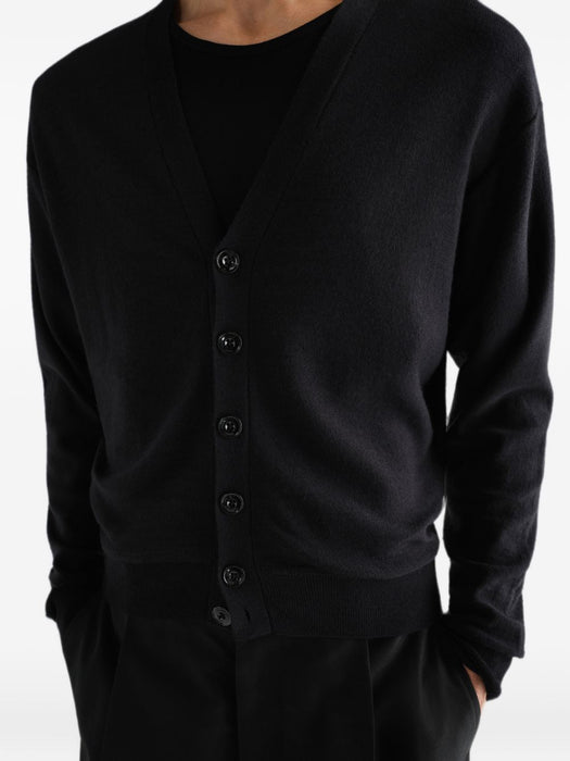 V-Neck Long-Sleeved Cardigan P00052 LK1063BLACK BK999 LEMAIRE 