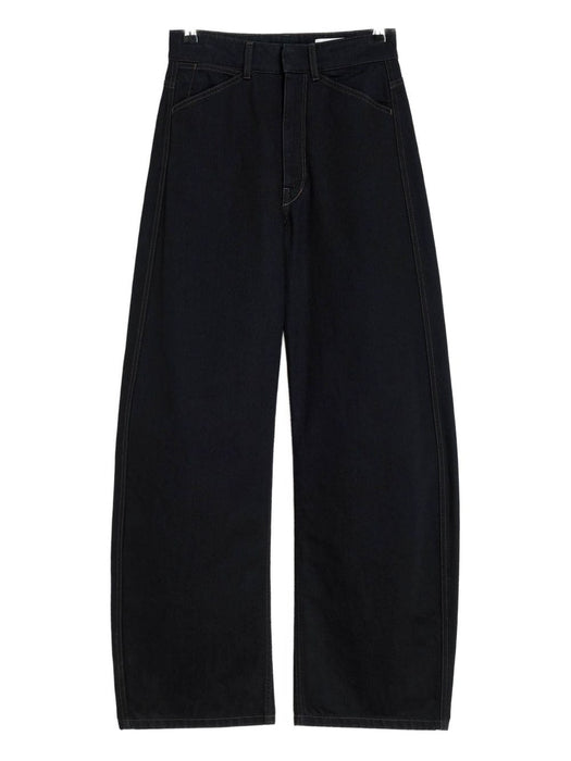 High waisted curved pants PA1264 LD1055 BLACK BK999 LEMAIRE 