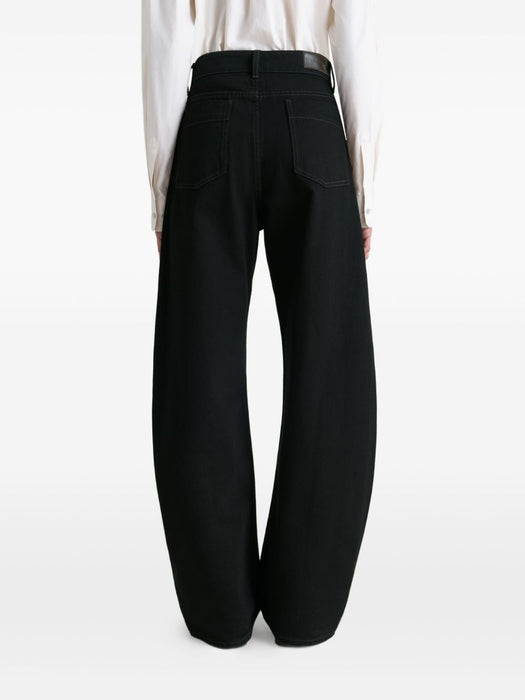 High waisted curved pants PA1264 LD1055 BLACK BK999 LEMAIRE 