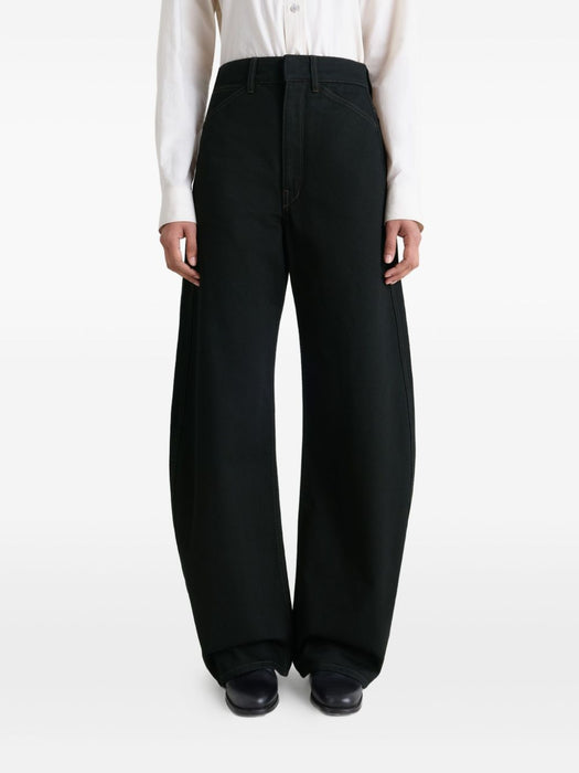 High waisted curved pants PA1264 LD1055 BLACK BK999 LEMAIRE 