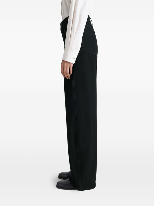 High waisted curved pants PA1264 LD1055 BLACK BK999 LEMAIRE 