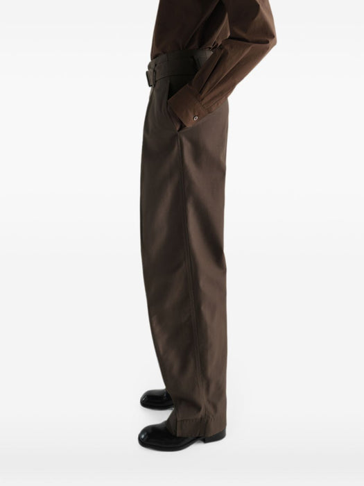 CURVED PANTS IN COTTON TWILL BLEND PA1317 LF1620 CAROB BR516 LEMAIRE 