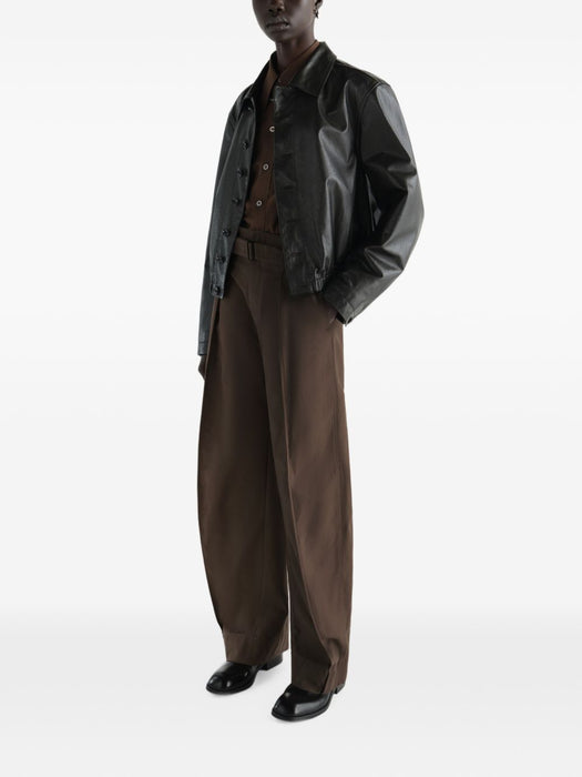 CURVED PANTS IN COTTON TWILL BLEND PA1317 LF1620 CAROB BR516 LEMAIRE 