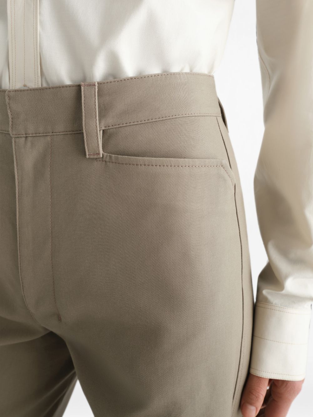 STRAIGHT PANTS IN HEAVY COTTON TWILL PA1318 LF1452TAUPE BR437 LEMAIRE 