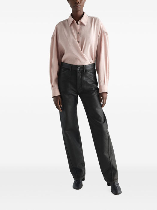 Straight collar Twisted shirt in dry silk SH1141 LF1308ORCHID PK003 LEMAIRE 