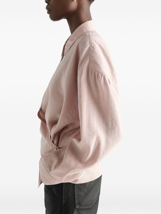 Straight collar Twisted shirt in dry silk SH1141 LF1308ORCHID PK003 LEMAIRE 