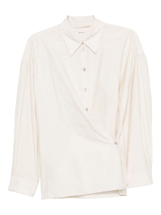 Straight-collar twisted shirt SH1141 LF1500LIGHT CREAM WH048 LEMAIRE 