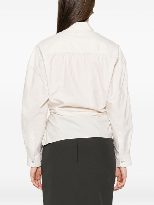 Straight-collar twisted shirt SH1141 LF1500LIGHT CREAM WH048 LEMAIRE 