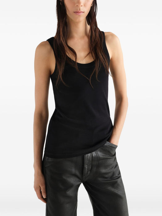 Rib tank top in jersey TS0001 LJ1016BLACK BK999 LEMAIRE 