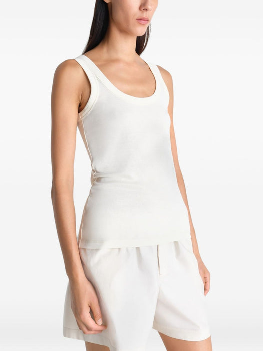 Riib tank Top TS0001 LJ1016LIGHT CREAM WH048 LEMAIRE 