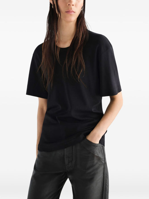 Rib T-shirt TS0002 LJ1016BLACK BK999 LEMAIRE 