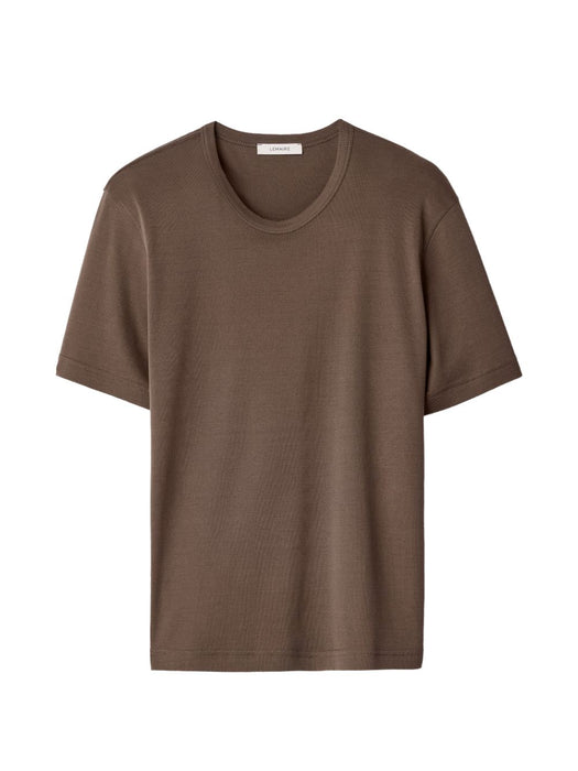 Rib T-shirt in jersey TS0002 LJ1016CAROB BR516 LEMAIRE 