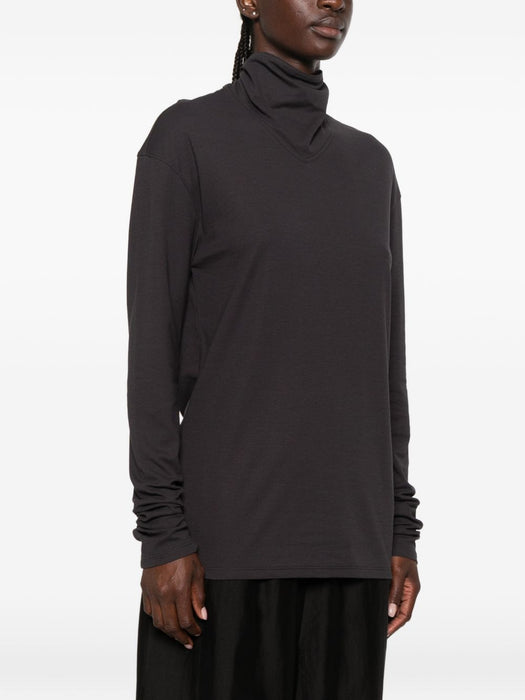 Tie-fastening T-shirt TS0049 LJ1025 BASALT GY006 LEMAIRE 