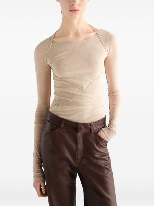 Ballerina Wrap top TS0052 LJ1070POWDER RE311 LEMAIRE 