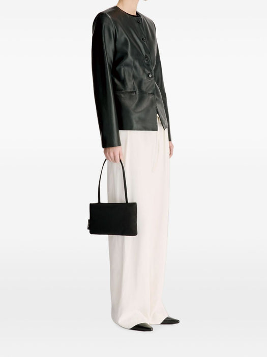 ADEA Collarless leather jacket ADEA BLACK BLACK LOULOU DE SAISON 