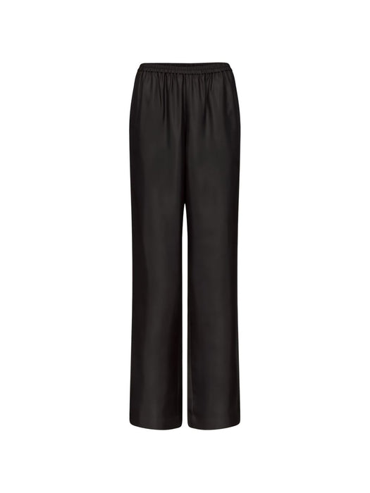 Silk twill trousers ALERA LDS PANT BLACK BLACK LOULOU DE SAISON 