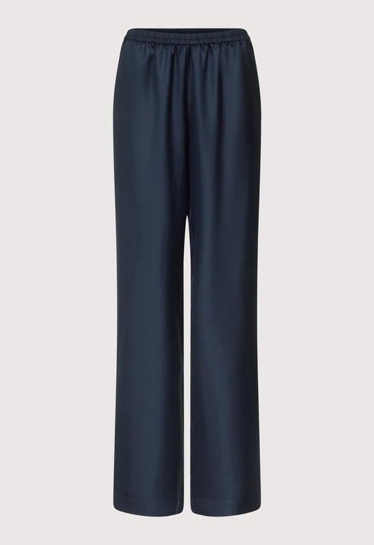 Silk twill trousers ALERA LDS PANT NAVY NAVY LOULOU DE SAISON 