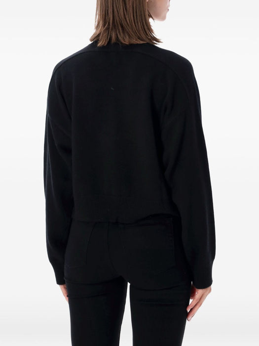 ANZOR LDS Cashmere V neck sweater ANZOR LDS BLACK BLACK LOULOU DE SAISON 