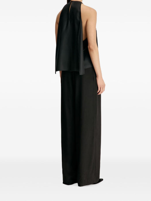 CAMI Silk twill cape top CAMI BLACK BLACK LOULOU DE SAISON 